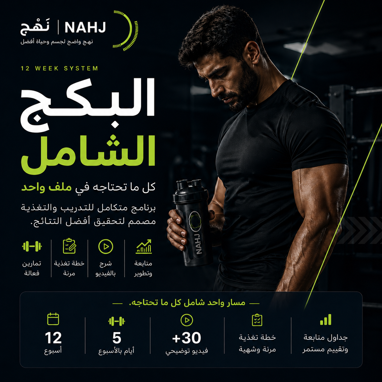البكج الشامل جدول تمارين متكامل